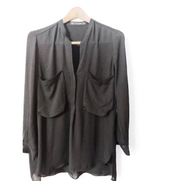 Zara chiffon embellished top - Picture 3 of 8